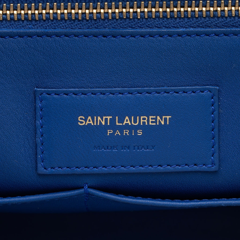 Saint Laurent Calfskin Monogram Medium Cabas Tote (SHF-gfxpGY)