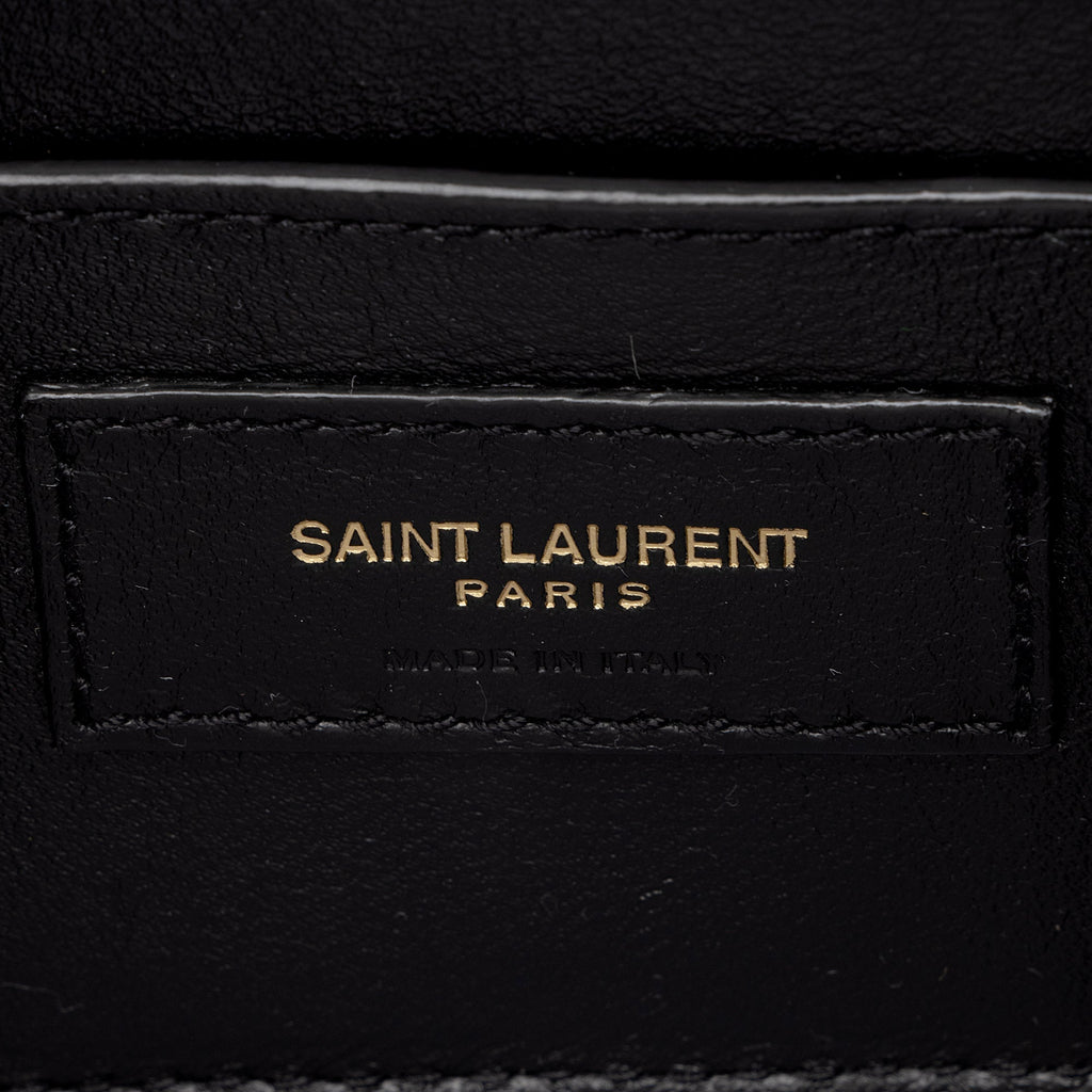 Saint Laurent Calfskin Monogram Solferino Small Shoulder Bag (SHF-3U)