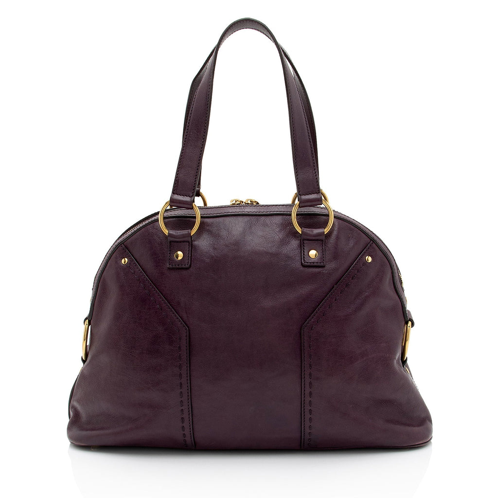 Saint Laurent Calfskin Muse Large Satchel (SHF-uHLQ3D)