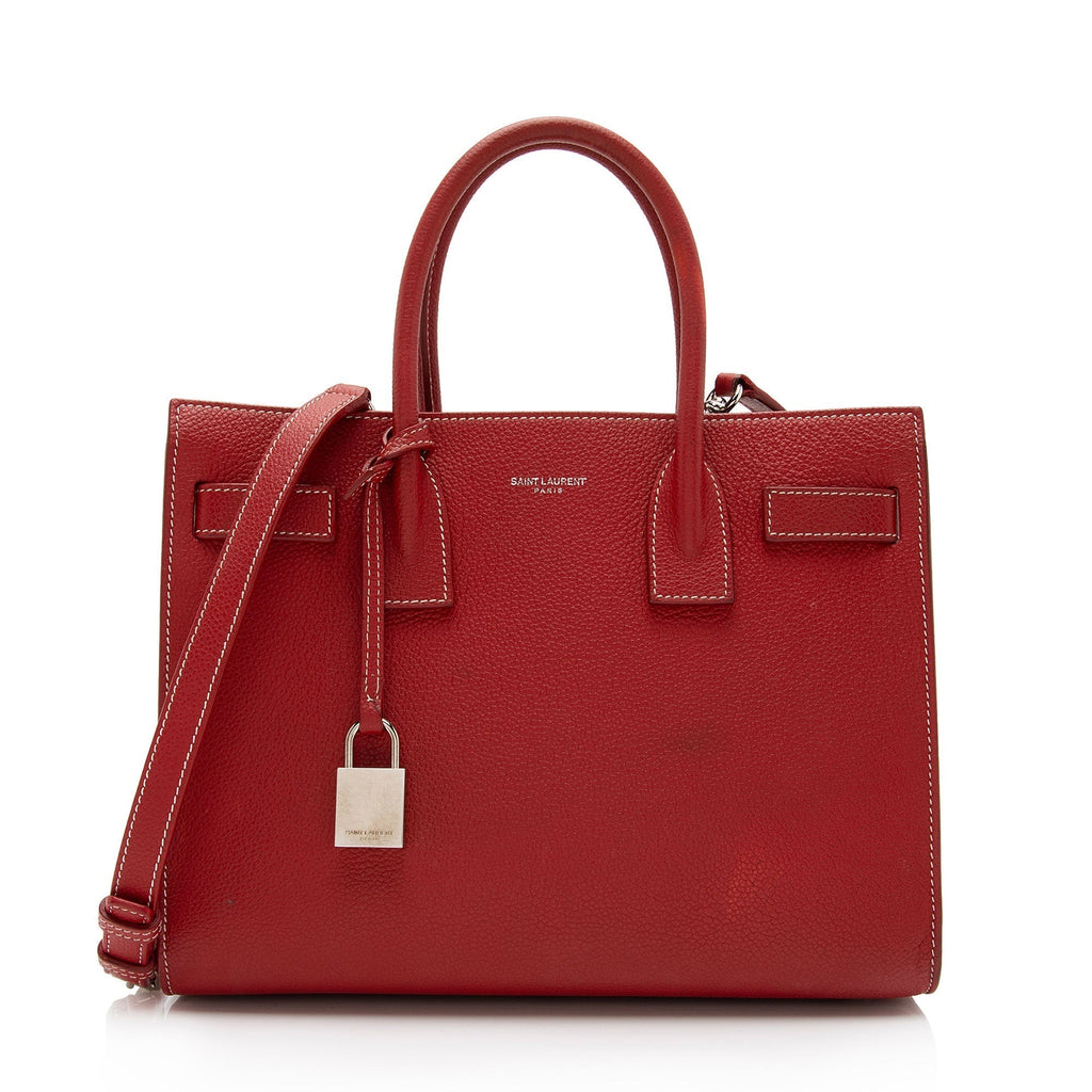 Saint Laurent Calfskin Sac De Jour Baby Tote (SHF-9fX2F7)