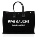 Saint Laurent Canvas Calfskin Rive Gauche Large Tote (SHF-PjHcZm)