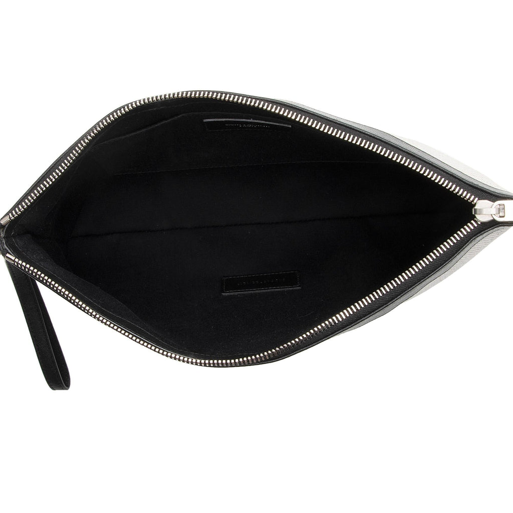 Saint Laurent Canvas Leather Rive Gauche Pouch (SHF-22268)