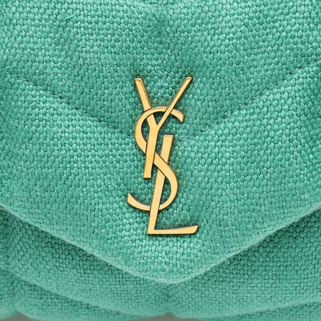 Saint Laurent Canvas Monogram Puffer LouLou Toy Shoulder Bag (SHF-mJ1fT5)