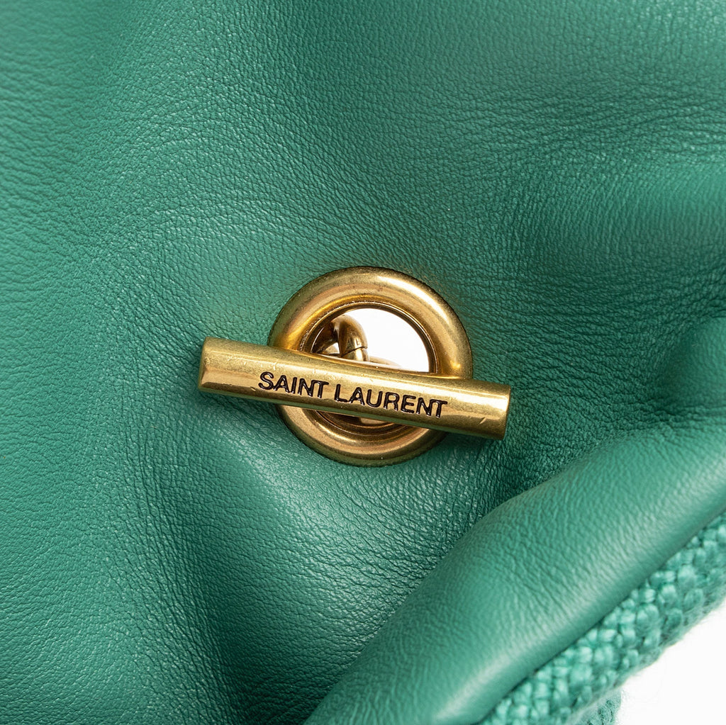 Saint Laurent Canvas Monogram Puffer LouLou Toy Shoulder Bag (SHF-mJ1fT5)