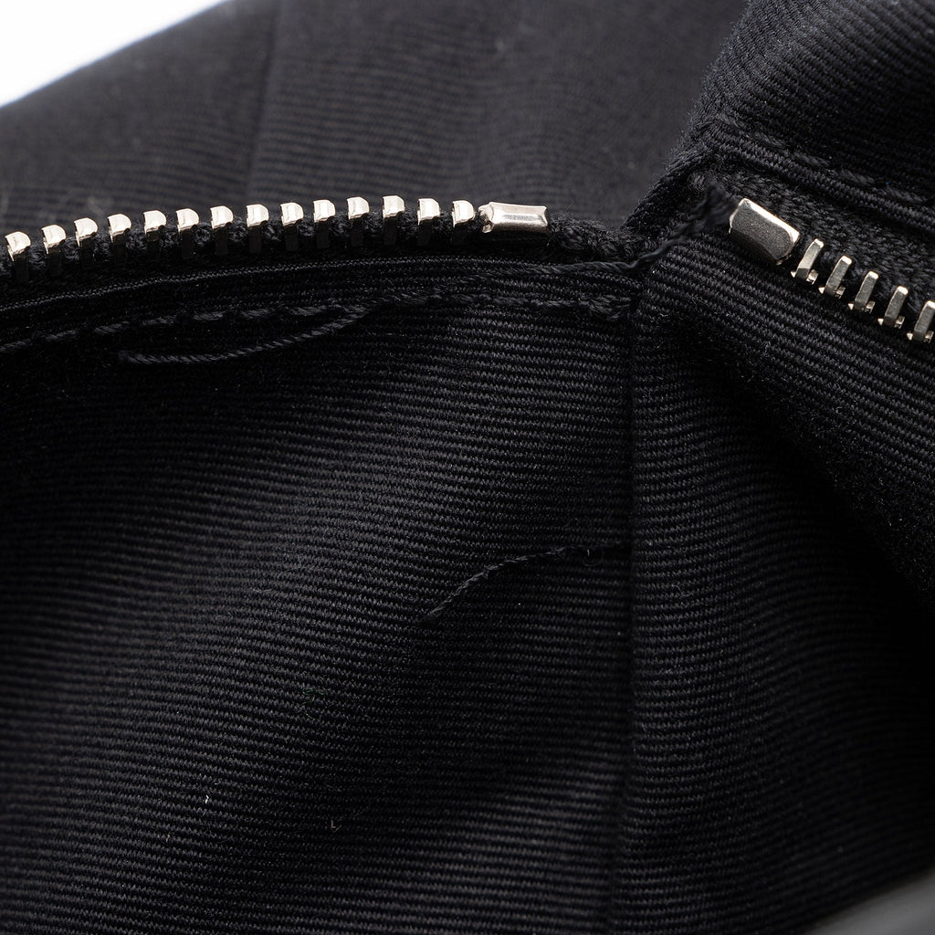 Saint Laurent Coated Canvas Checkered Teddy Drawstring Backpack (SHF-kt7eWZ)