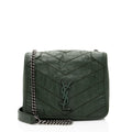 Saint Laurent Crinkled Calfskin Monogram Niki Chain Wallet (SHF-w5uFiz)