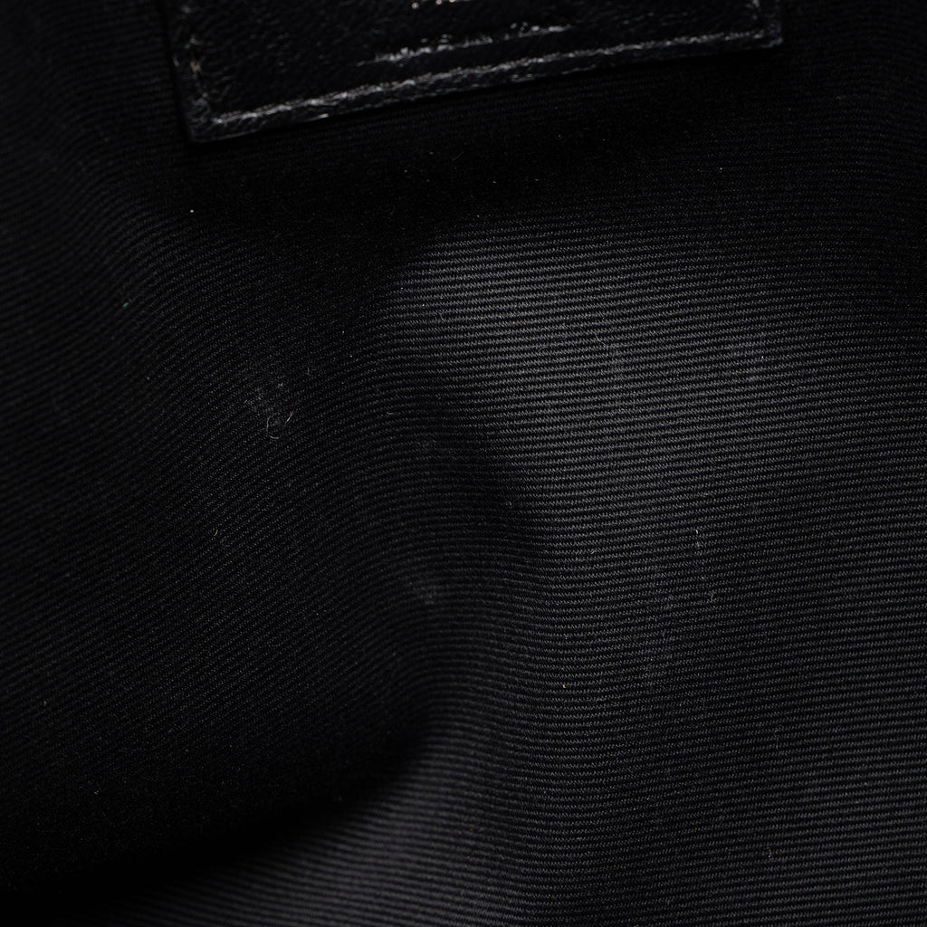Saint Laurent Crinkled Calfskin Monogram Niki Medium Shopping Tote (SHF-RaBy7S)
