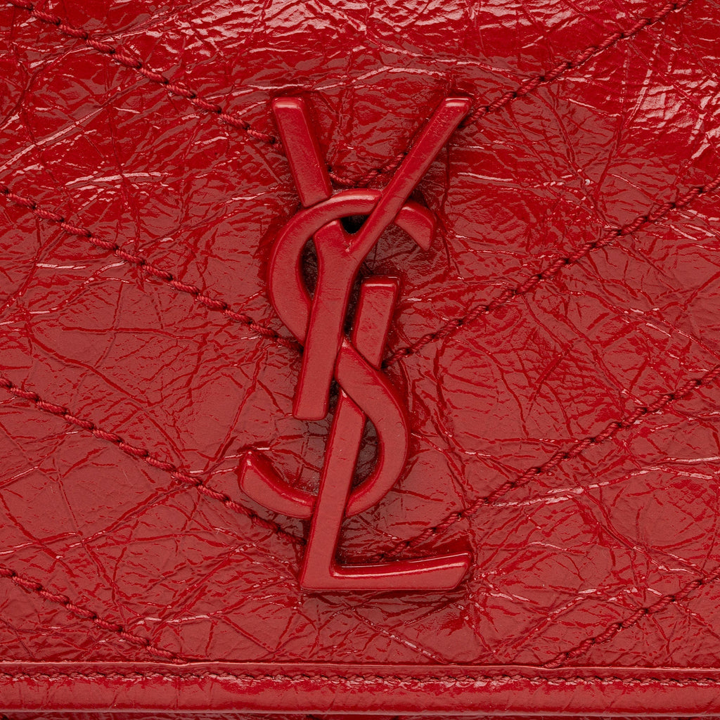 Saint Laurent Crinkled Calfskin Monogram Niki Medium Shoulder Bag (SHF-yRZdIA)