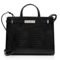 Saint Laurent Croc Embossed Leather Manhattan Small Satchel (SHF-23623)