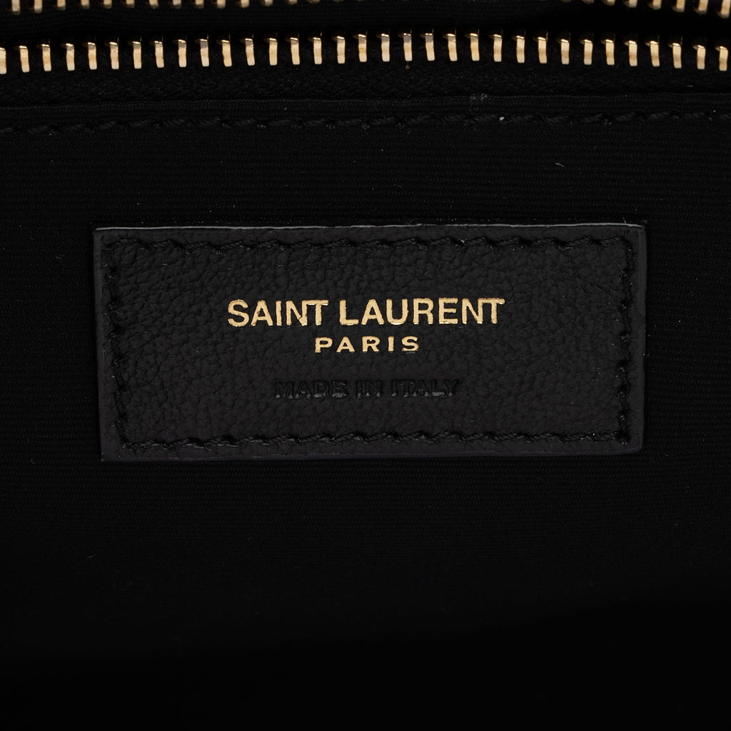 Saint Laurent Denim Suede Monogram Niki Medium Shoulder Bag (SHF-fpTQXb)