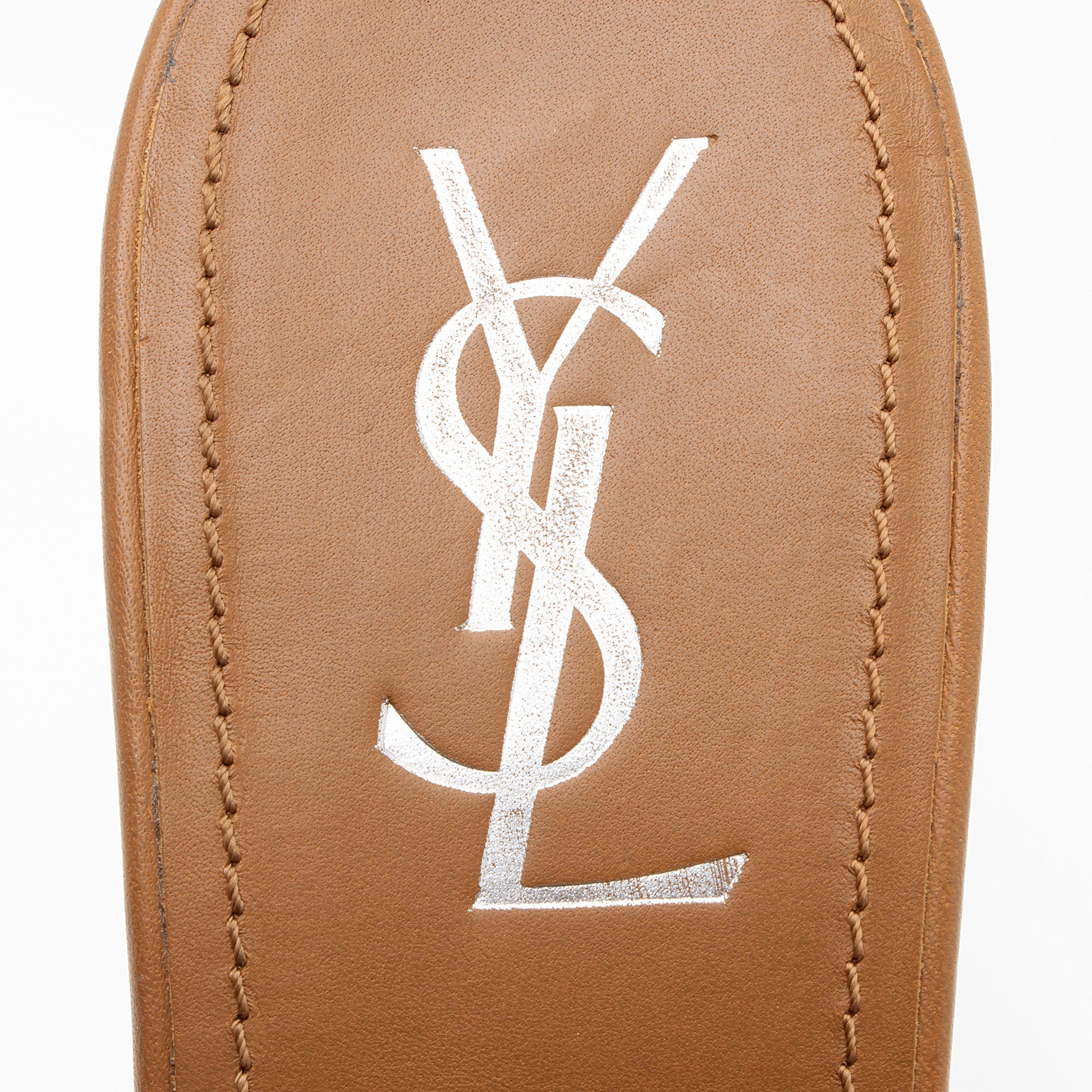 Saint Laurent Denim Wood Platform Slide Sandals - Size 10 / 40 (SHF-MI4wKi)