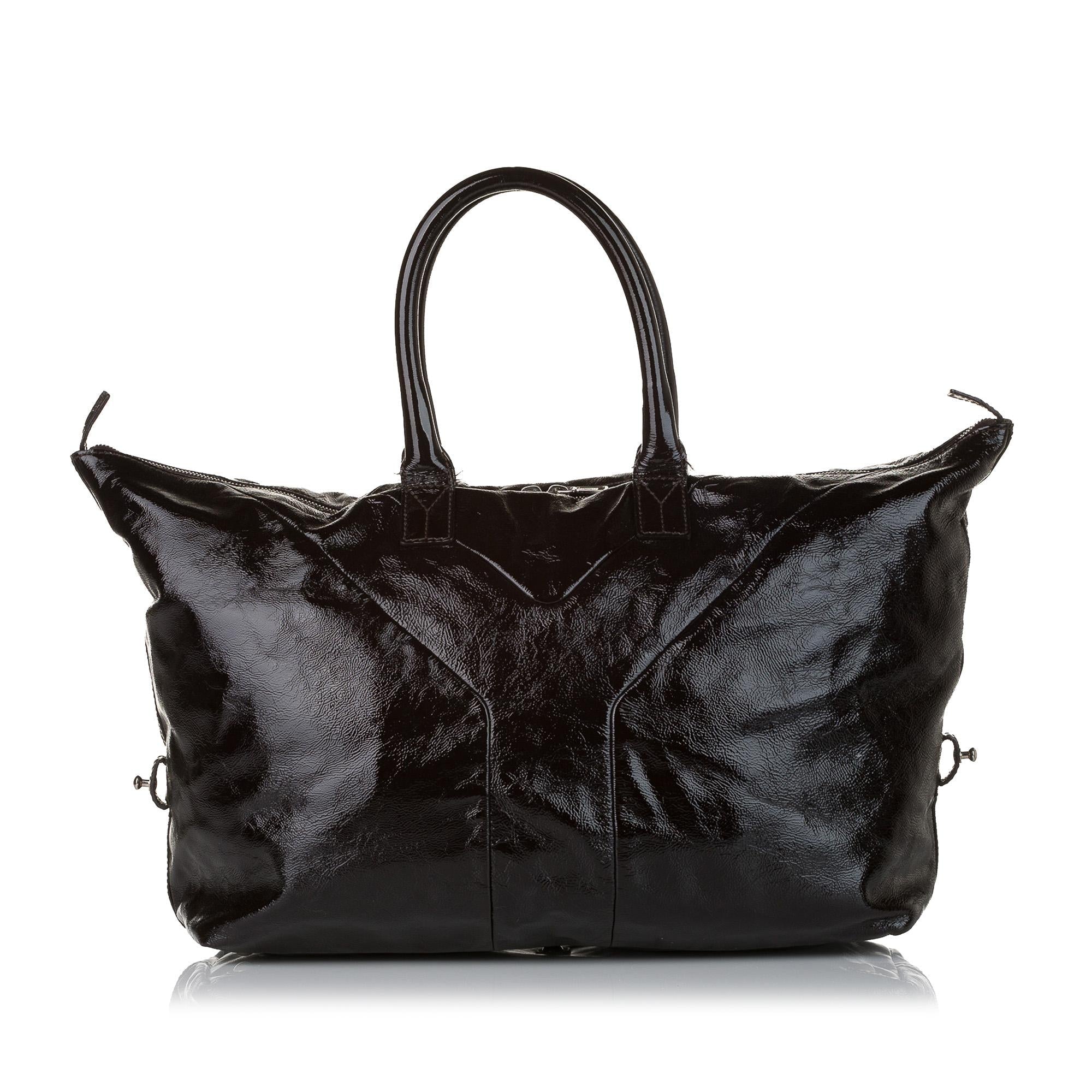 Saint Laurent Easy Y Patent Leather Tote Bag (SHG-31280)