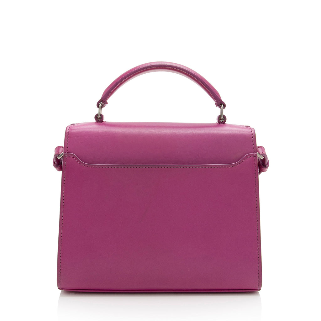 Saint Laurent Grain de Poudre Monogram Cassandra Mini Top Handle Bag - FINAL SALE (SHF-Vxl0wA)