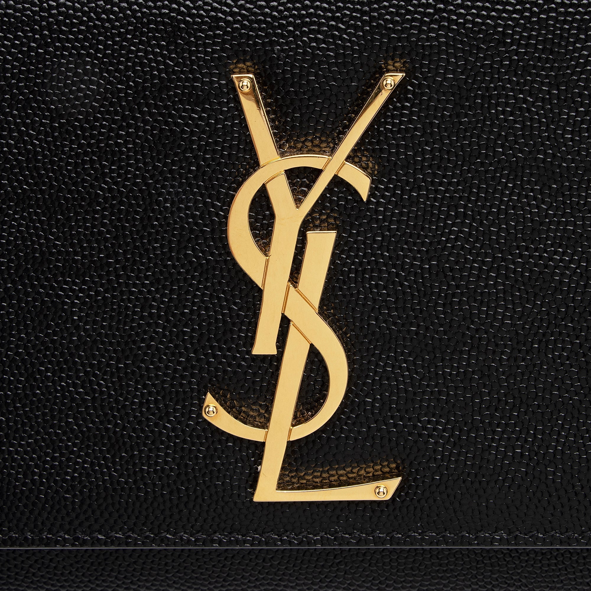 Saint Laurent Grain de Poudre Monogram Kate Chain Small Shoulder Bag (SHF-fpBhFG)