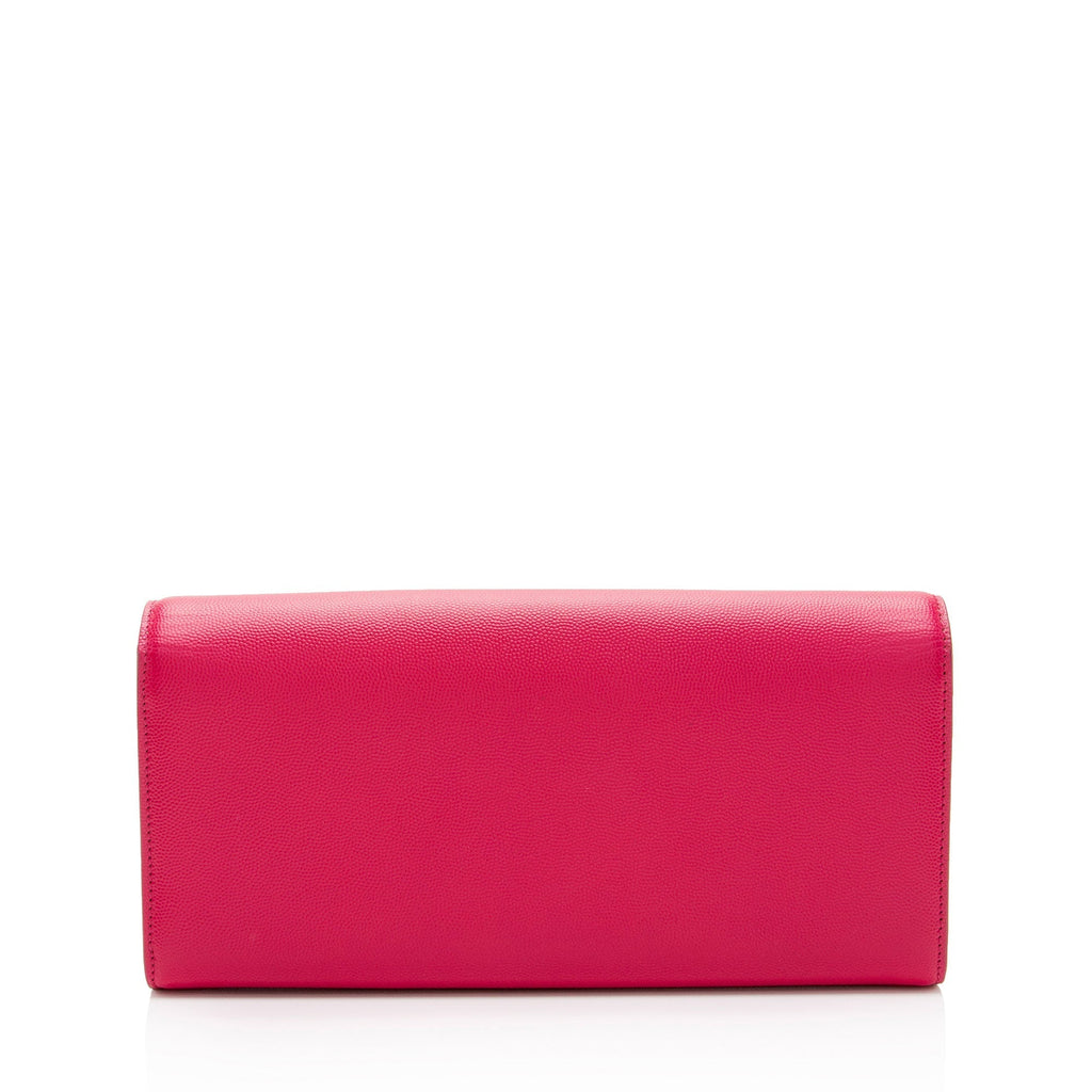 Saint Laurent Grain de Poudre Monogram Kate Clutch (SHF-8lVtTP)