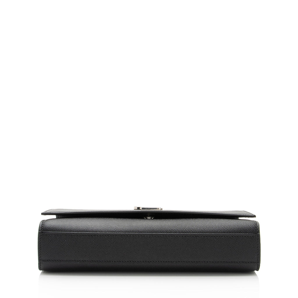 Saint Laurent Grain de Poudre Monogram Kate Medium Shoulder Bag (SHF-EiaKZL)