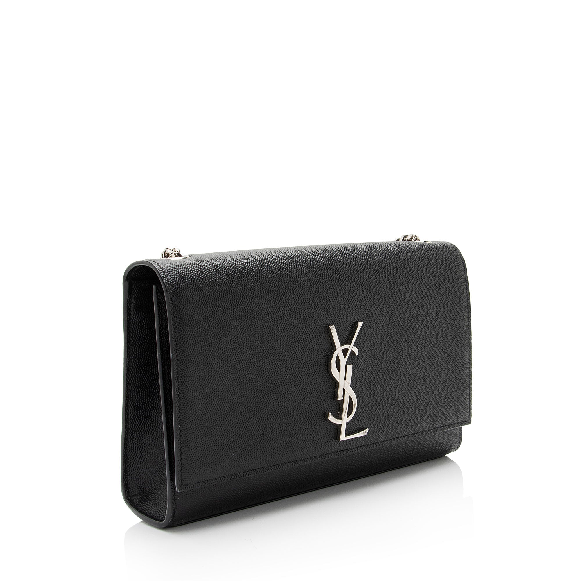Saint Laurent Grain de Poudre Monogram Kate Medium Shoulder Bag (SHF-EiaKZL)