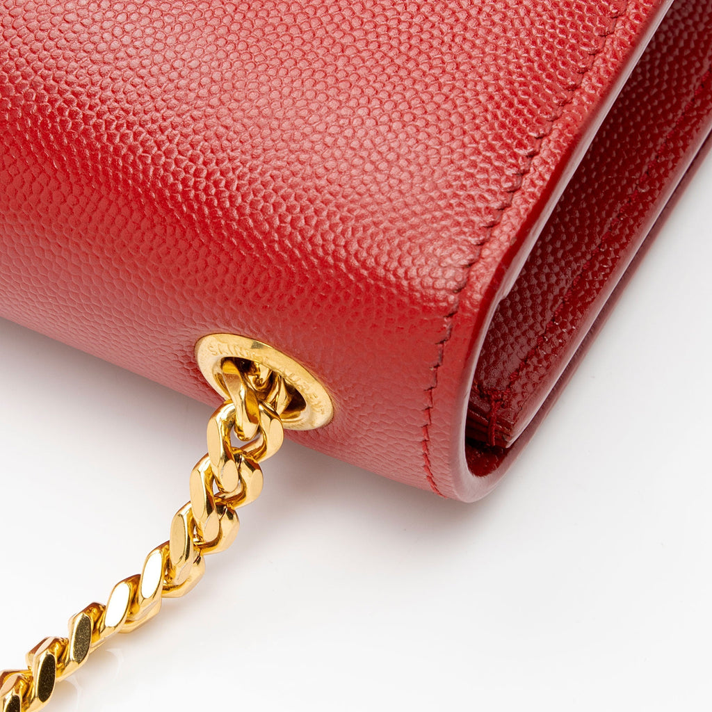 Saint Laurent Grain de Poudre Monogram Kate Small Shoulder Bag (SHF-D9TPdi)