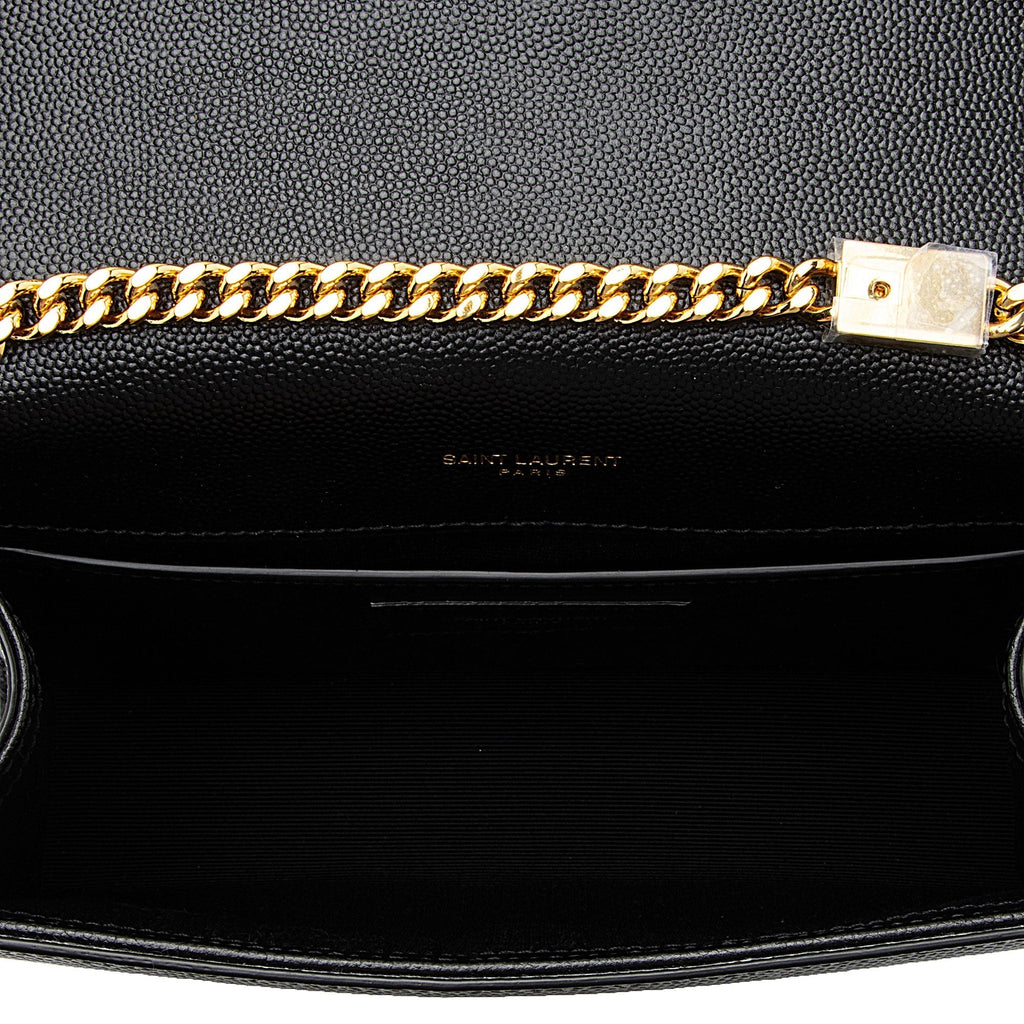 Saint Laurent Grain de Poudre Monogram Kate Tassel Small Shoulder Bag (SHF-GBTrrt)