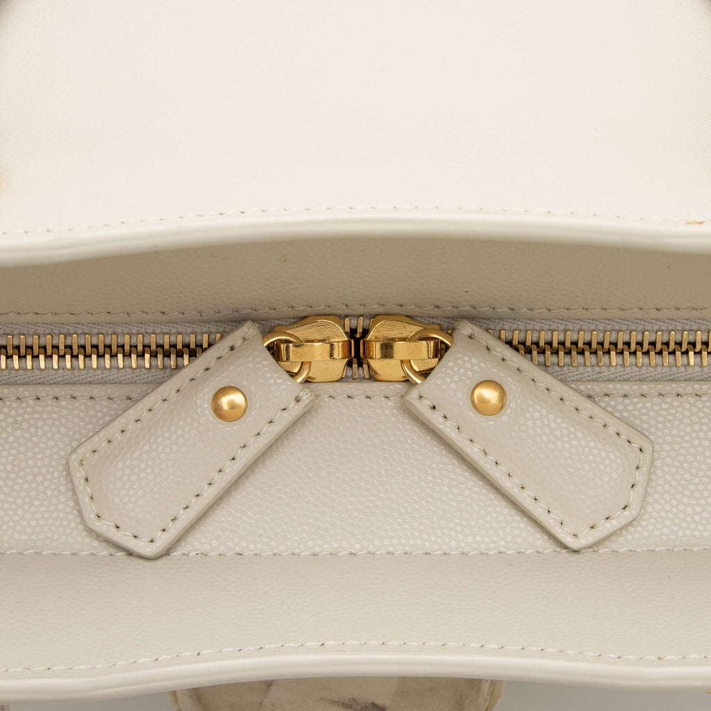 Saint Laurent Grain de Poudre Monogram Uptown Medium Tote (SHF-LkpDCr)