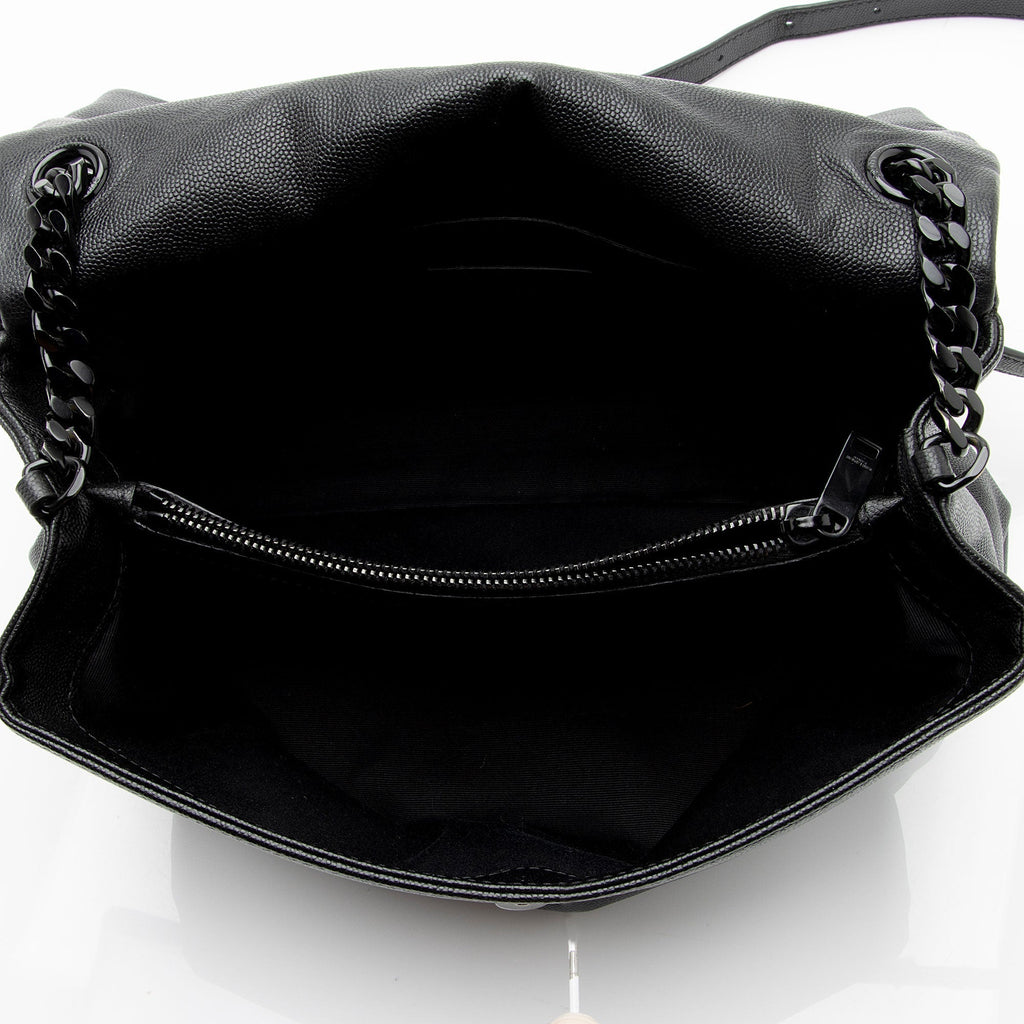 Saint Laurent Grain de Poudre Monogram West Hollywood Medium Flap Bag (SHF-rzShyo)