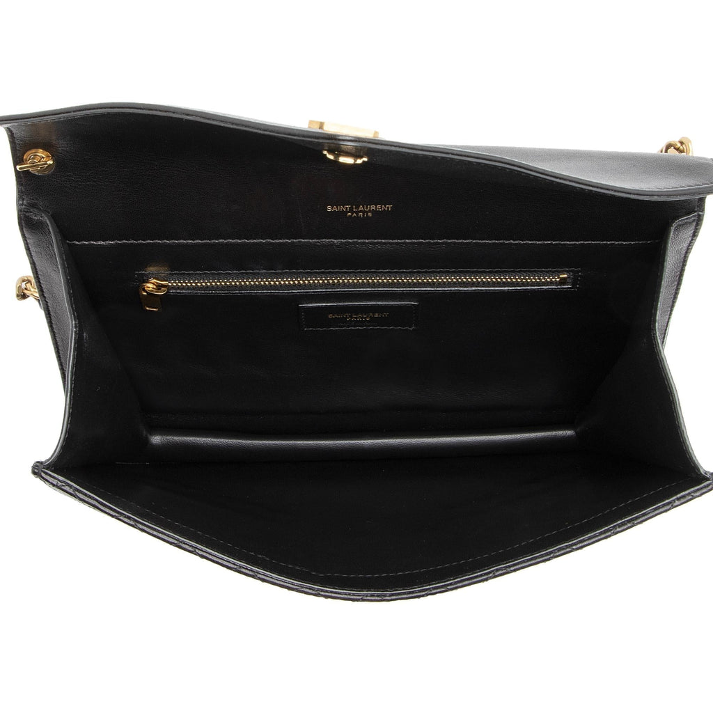 Saint Laurent Lambskin Monogram Gaby Chain Envelope Bag (SHF-23054)