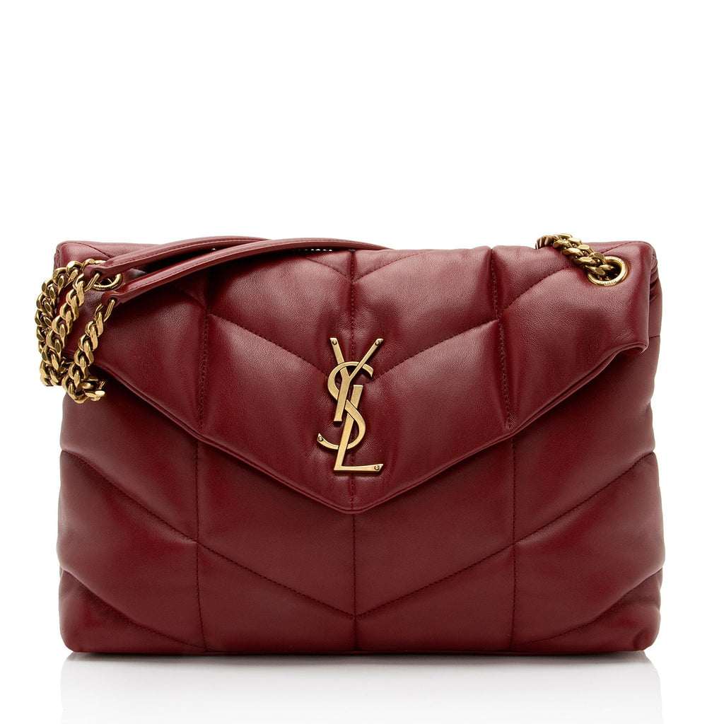 Saint Laurent Lambskin Monogram Puffer LouLou Medium Shoulder Bag (SHF-UfpAmc)