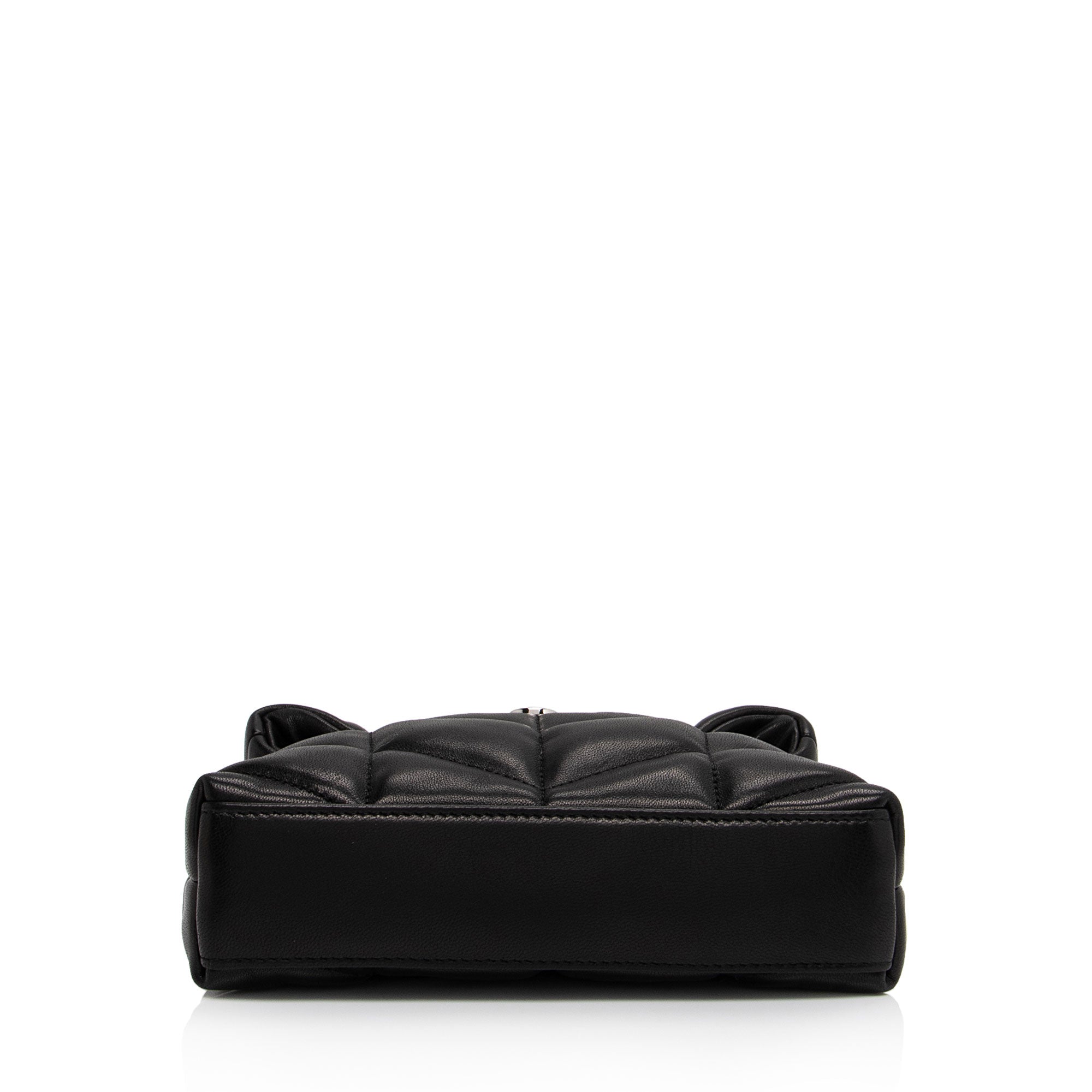 Saint Laurent Lambskin Monogram Puffer LouLou Small Clutch (SHF-mMsAcC)