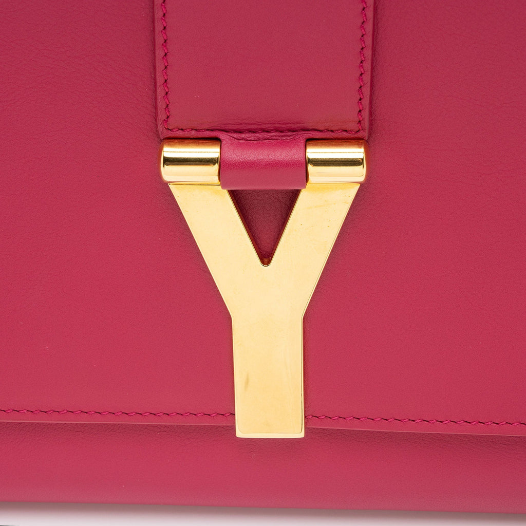 Saint Laurent Leather Chyc Clutch (SHF-SxL9j2)