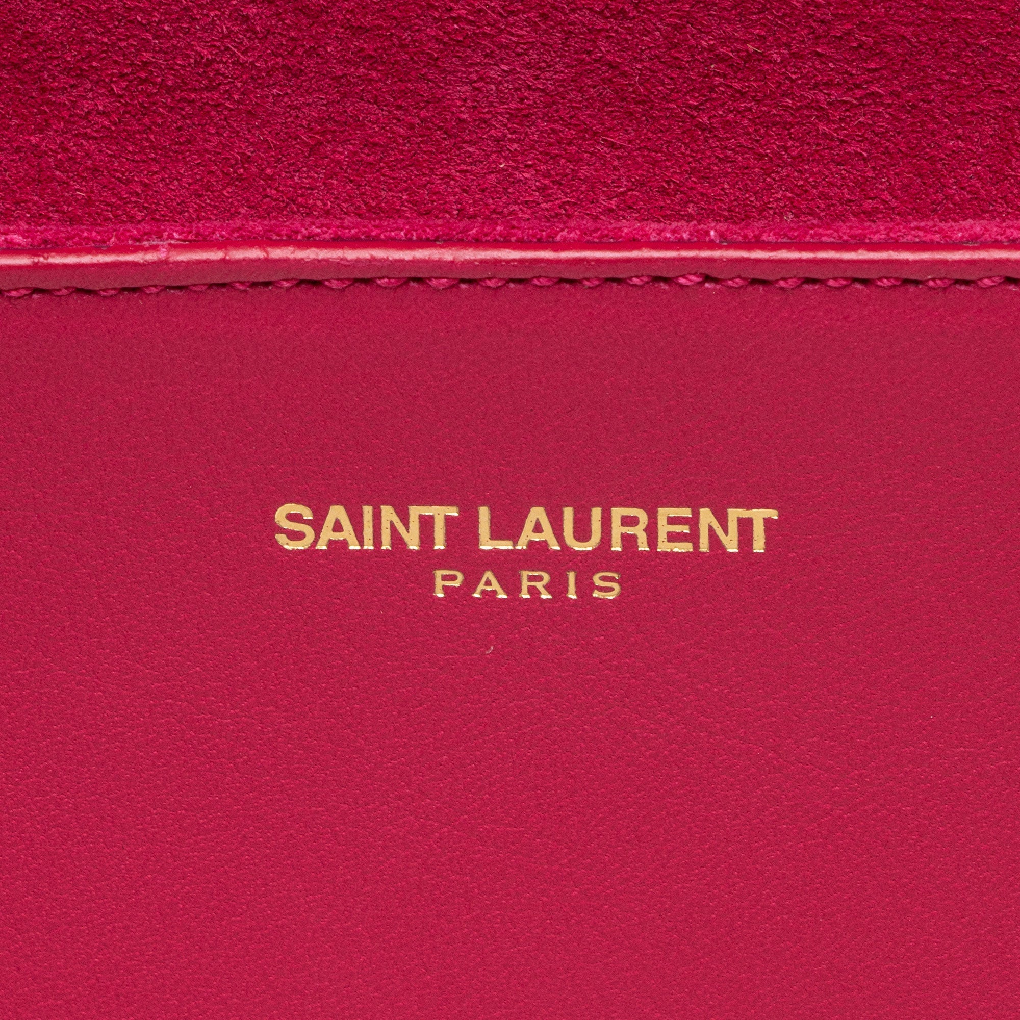 Saint Laurent Leather Chyc Clutch (SHF-SxL9j2)