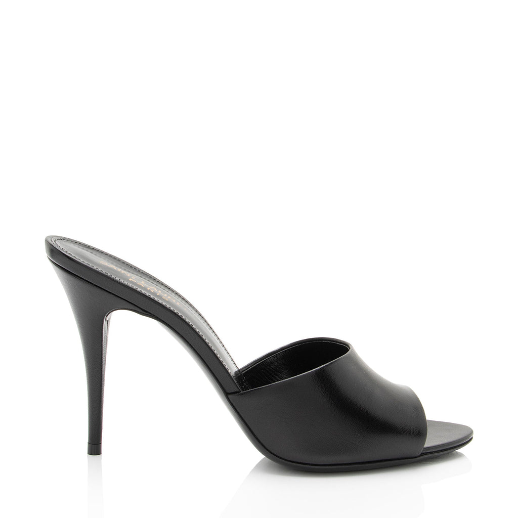 Saint Laurent Leather Open Toe Sandals - Size 8 / 38 (SHF-I4JOnp)