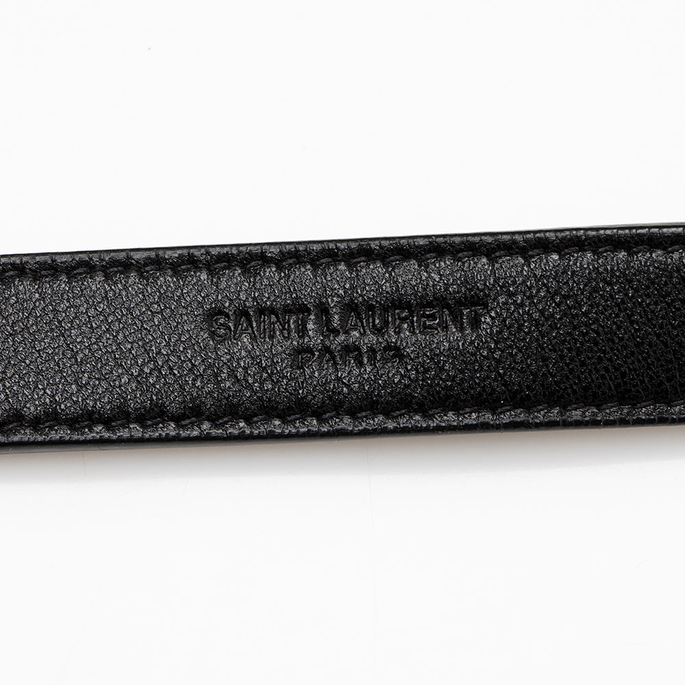 Saint Laurent Leather Logo Teddy Small Bucket Bag (SHF-19561)