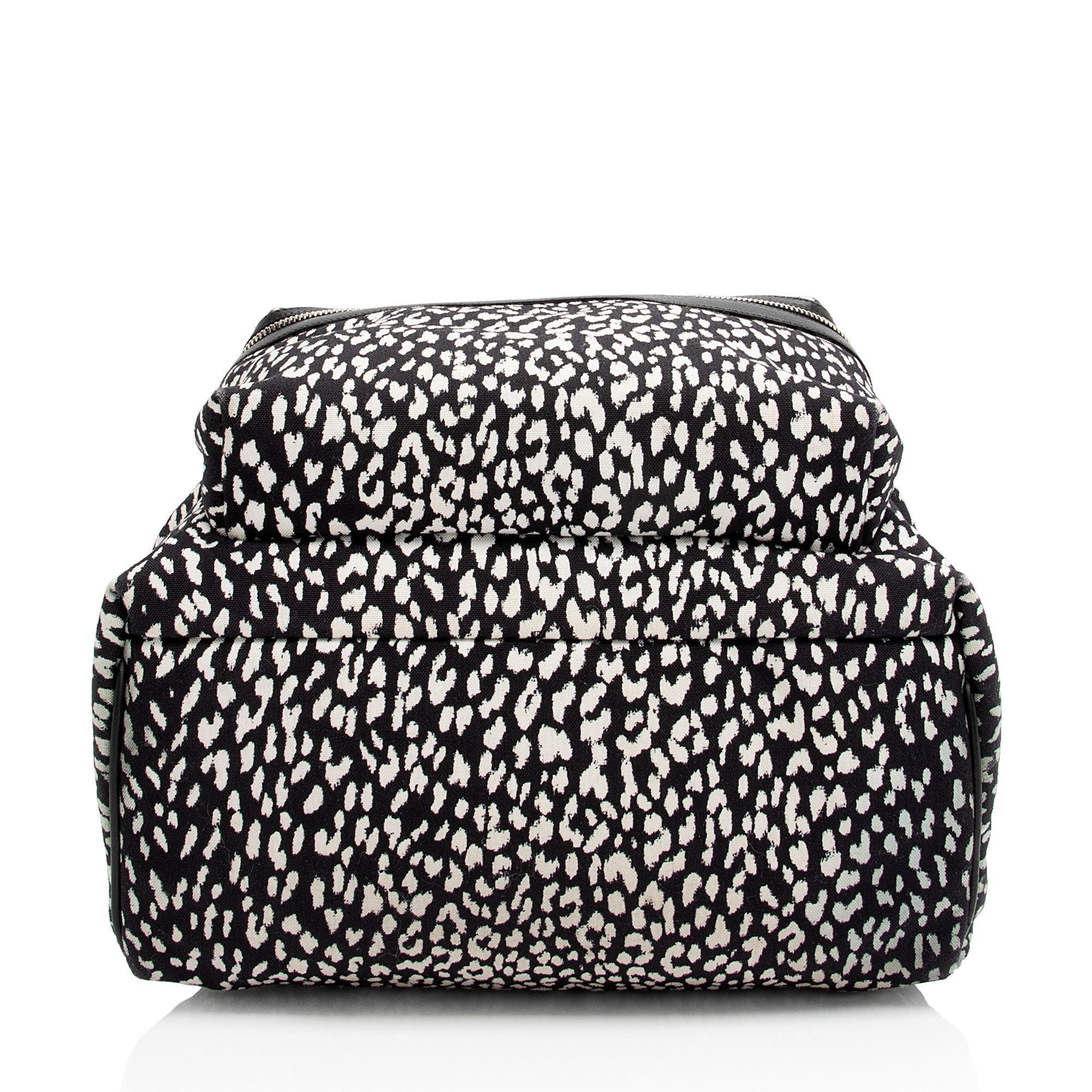 Saint Laurent Leopard Print Canvas City Backpack (SHF-lc0KDV)