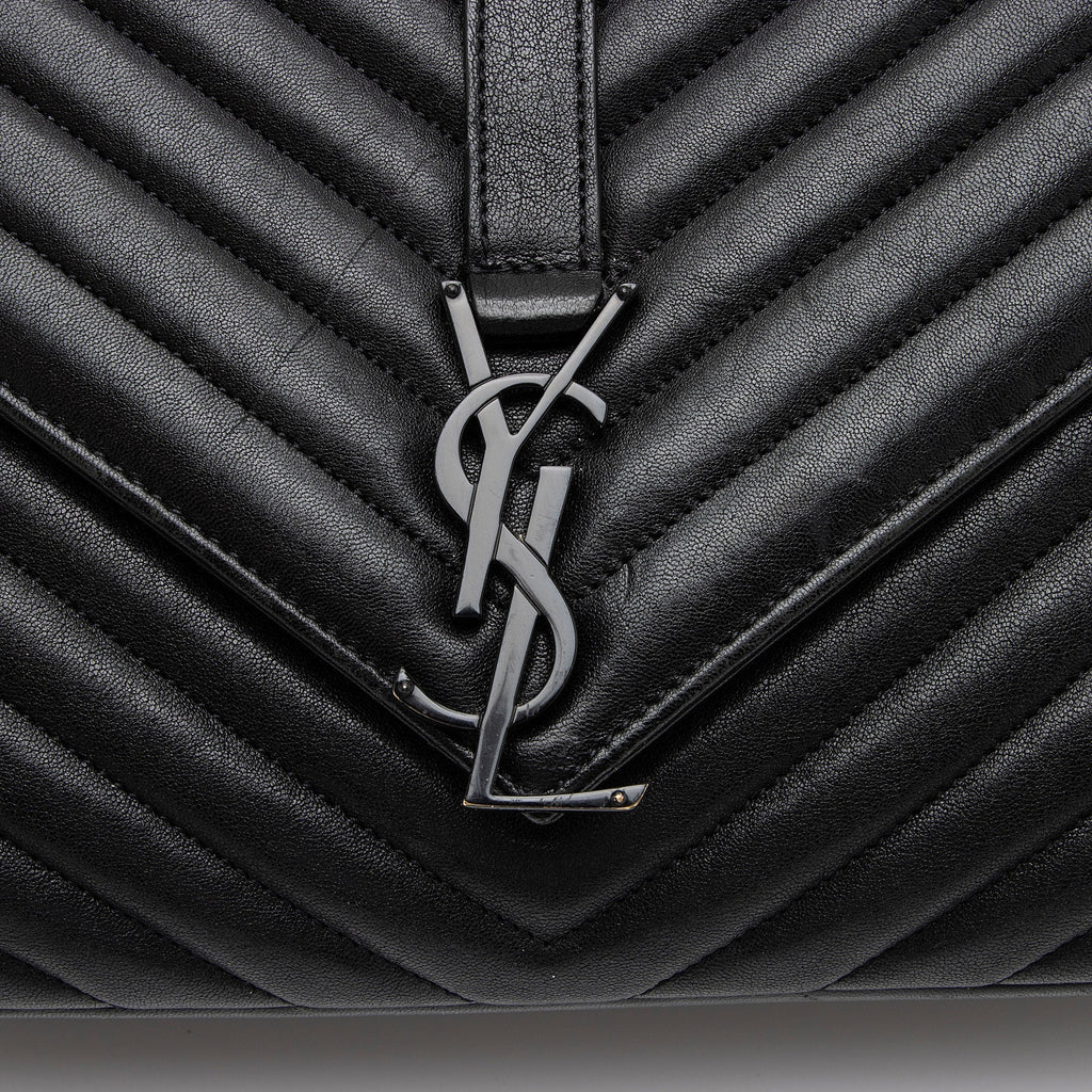 Saint Laurent Matelasse Calfskin Monogram College Large Shoulder Bag (SHF-NTG48D)