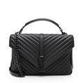 Saint Laurent Matelasse Calfskin Monogram College Large Shoulder Bag (SHF-NTG48D)