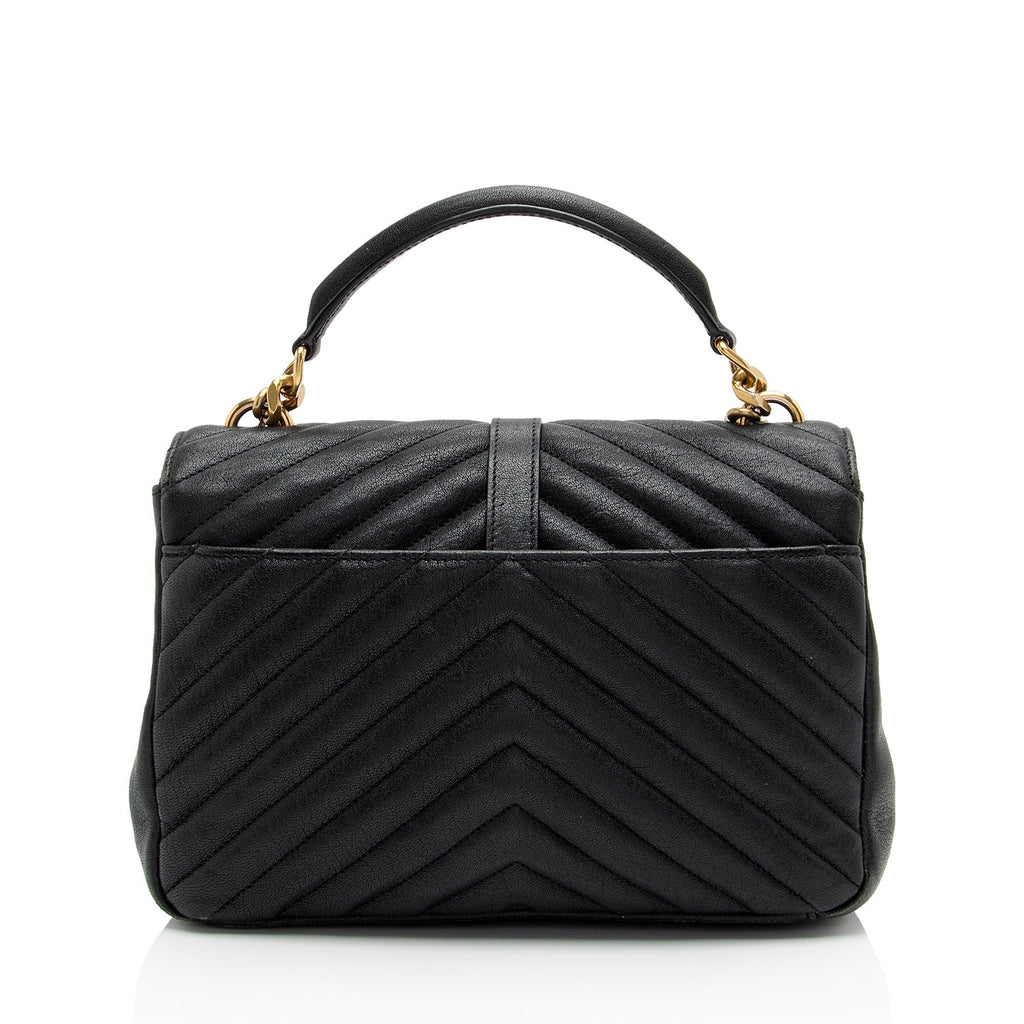 Saint Laurent Matelasse Calfskin Monogram College Medium Shoulder Bag (SHF-p3Eevf)