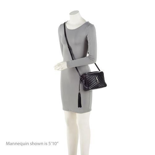 Saint Laurent Matelasse Calfskin Monogram Lou Camera Bag (SHF-017geY)