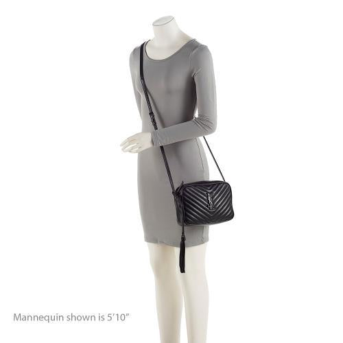 Saint Laurent Matelasse Calfskin Monogram Lou Camera Bag (SHF-maESsA)