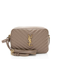 Saint Laurent Matelasse Calfskin Monogram Lou Camera Bag (SHF-agSbTg)