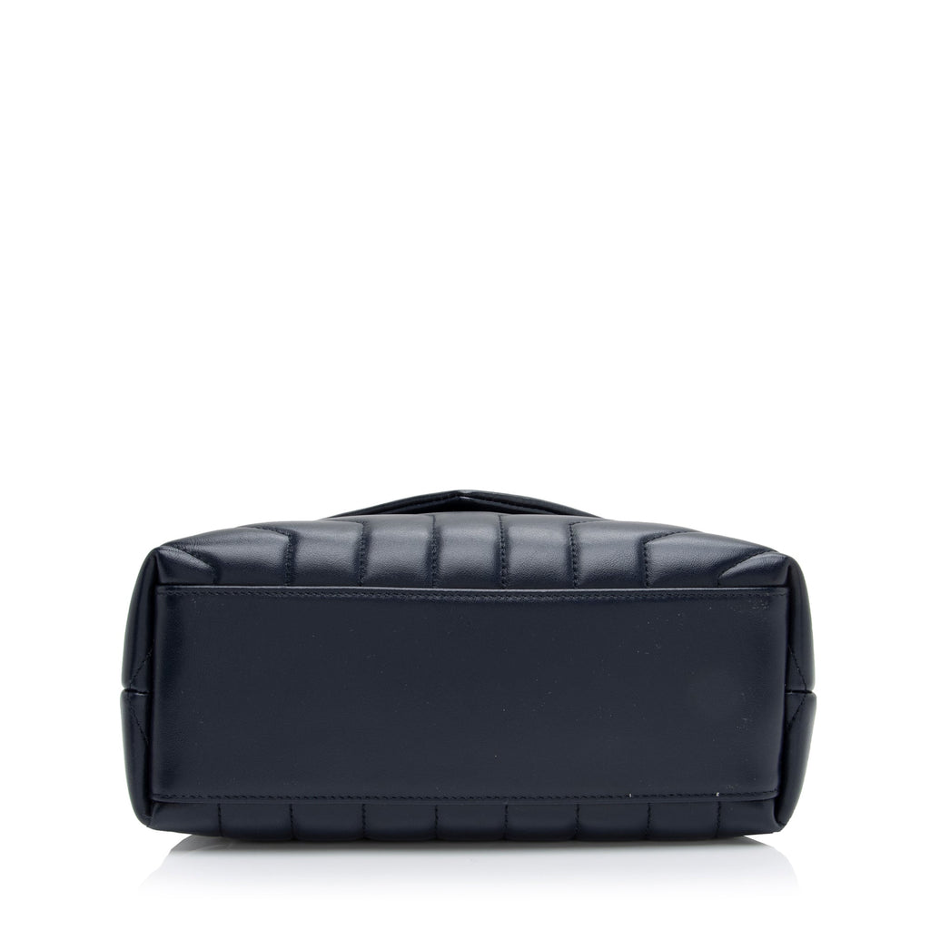 Saint Laurent Matelasse Calfskin Monogram LouLou Chain Small Crossbody Bag (SHF-HY4rvs)