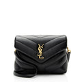 Saint Laurent Matelasse Calfskin Monogram LouLou Toy Crossbody Bag (SHF-8TLGZ0)