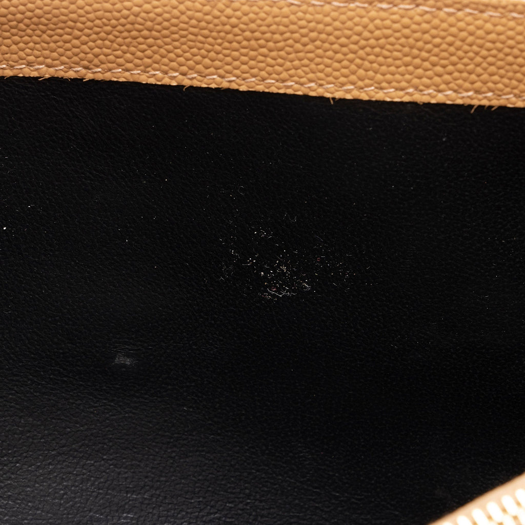Saint Laurent Matelasse Grain de Poudre Monogram Chain Wallet (SHF-QuiirS)