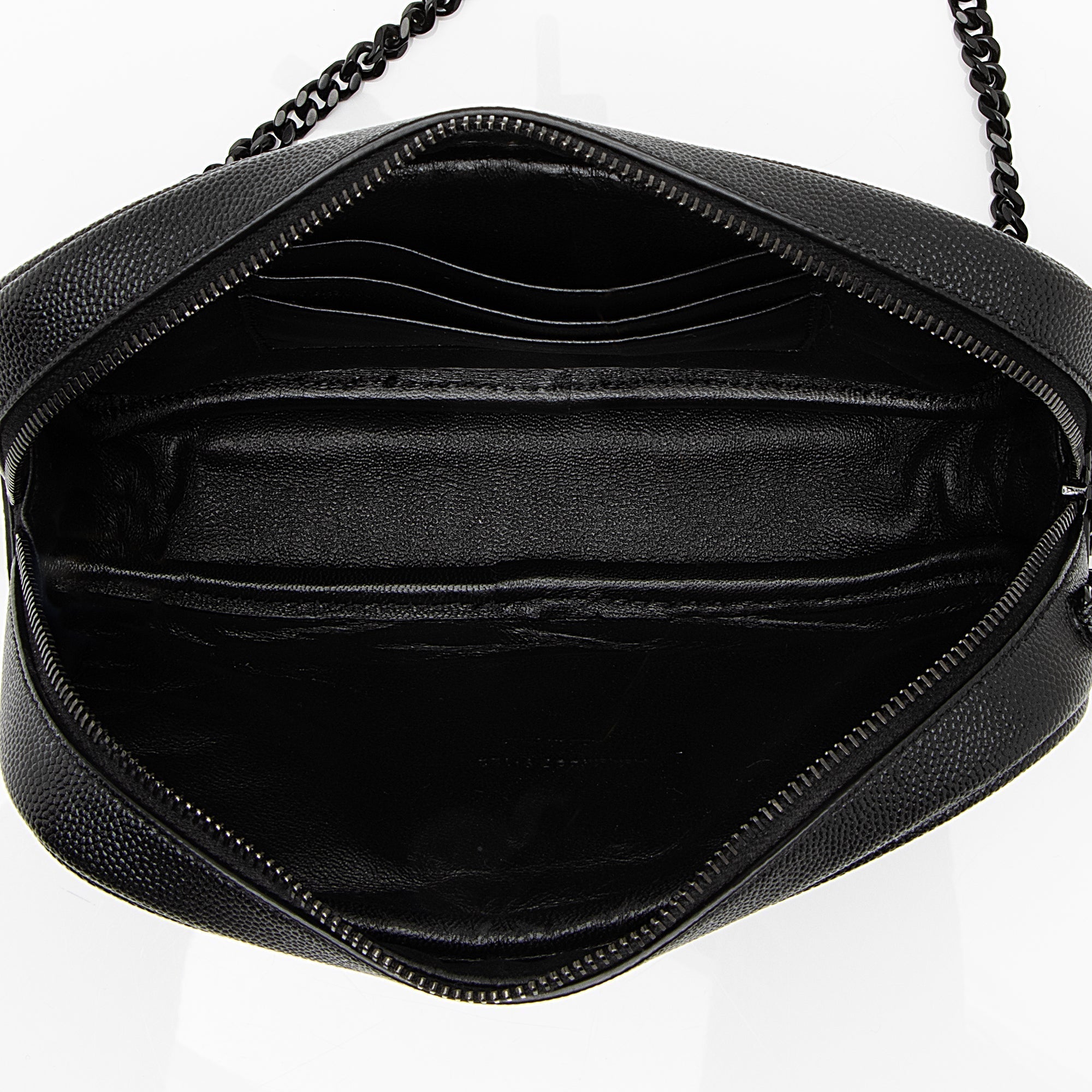 Saint Laurent Matelasse Grain de Poudre Monogram Lou Mini Camera Bag (SHF-1WB10U)