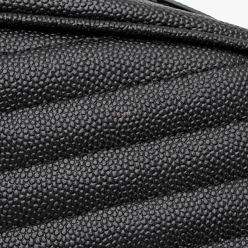 Saint Laurent Matelasse Grain de Poudre Monogram Lou Mini Camera Bag (SHF-OVTrYb)