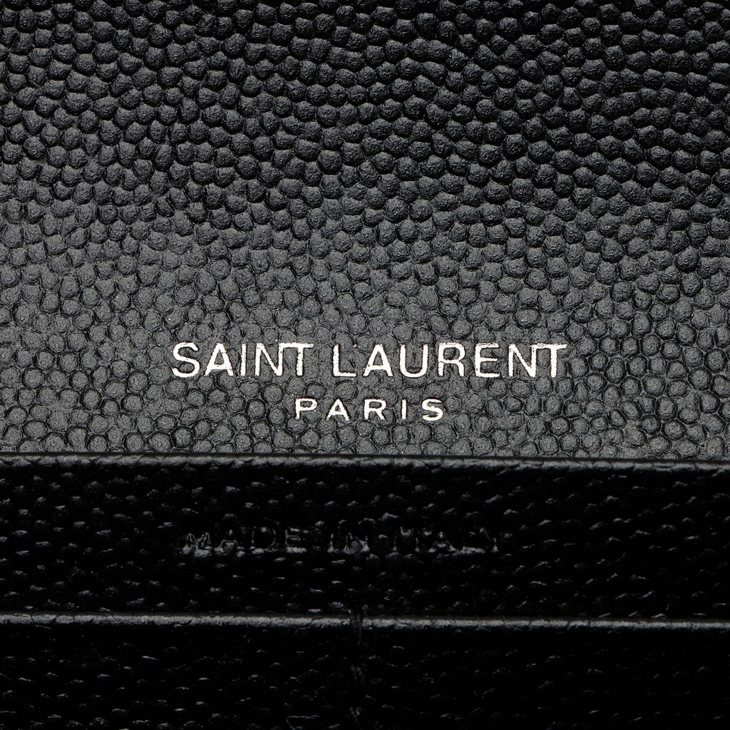 Saint Laurent Matelasse Grain de Poudre Monogram Wallet (SHF-RqA2Ig)