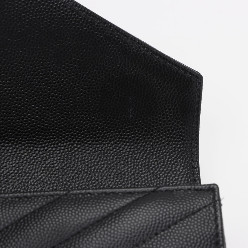 Saint Laurent Matelasse Grain de Poudre Monogram Wallet (SHF-YZtdVY)