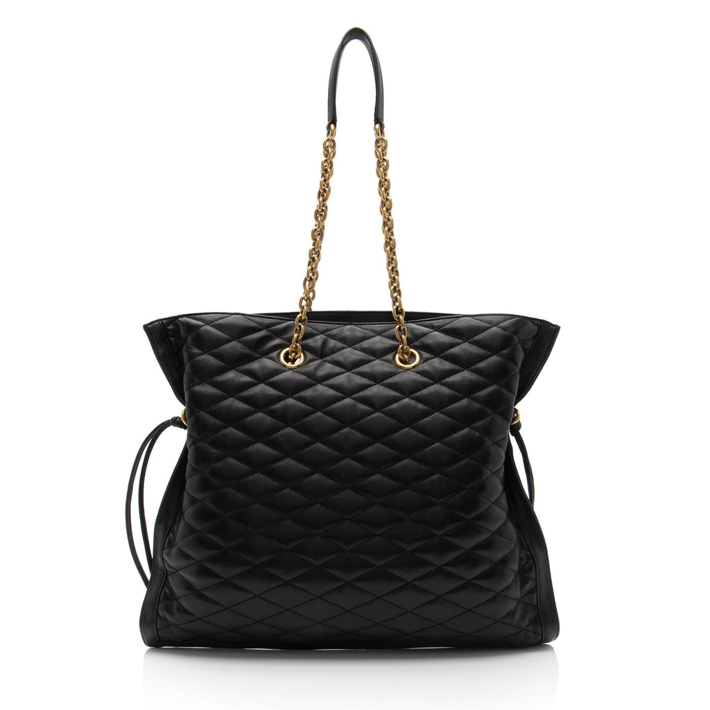 Saint Laurent Matelasse Quilted YSL Pochon Drawstring Tote (SHF-EoGX4B)