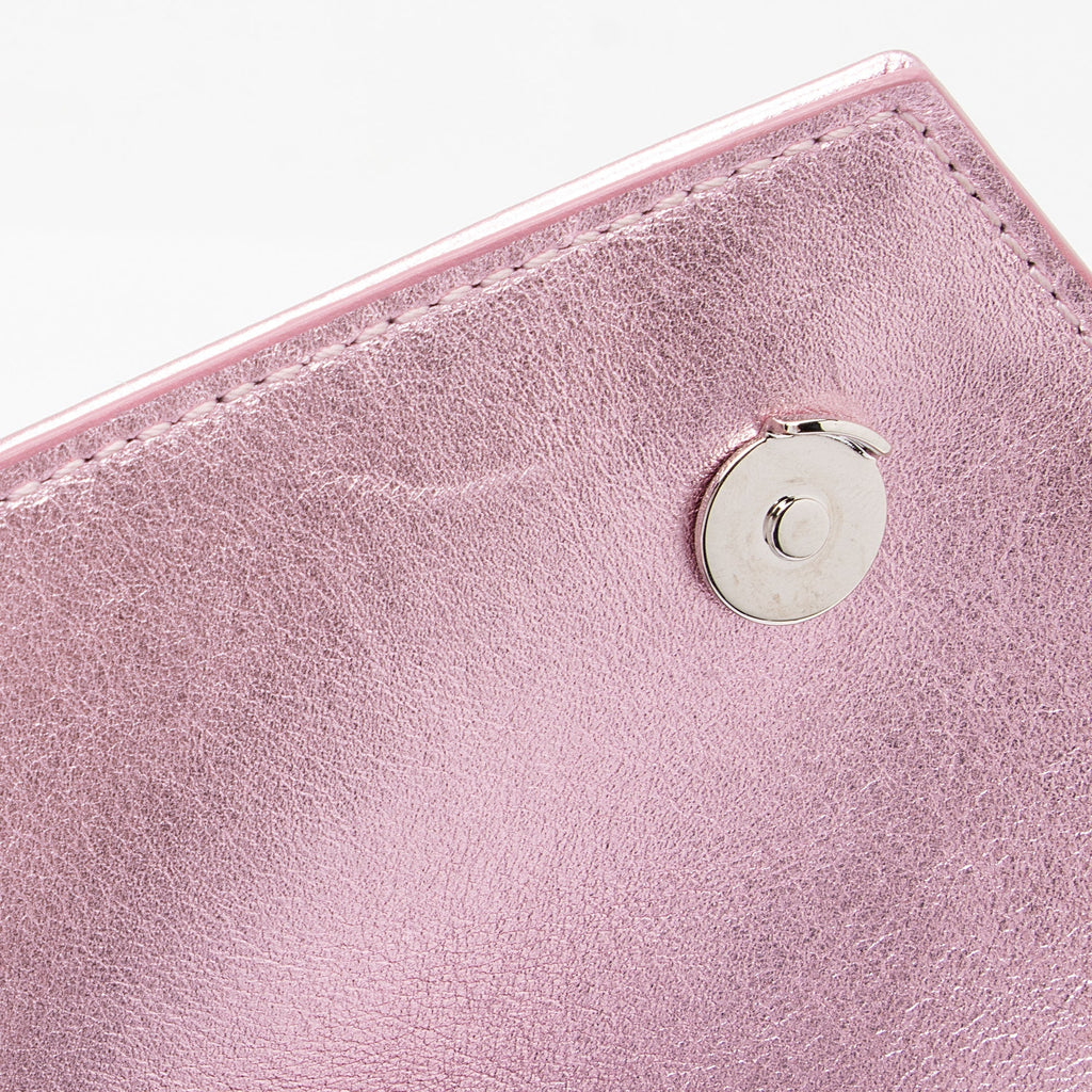 Saint Laurent Metallic Matelasse Lambskin Monogram Small Double Flap Bag (SHF-IdIvhA)