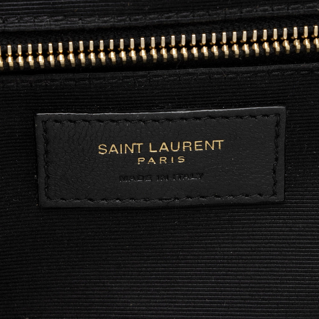 Saint Laurent Mixed Matelasse Grain de Poudre Monogram Large Envelope Bag (SHF-bhZZVe)