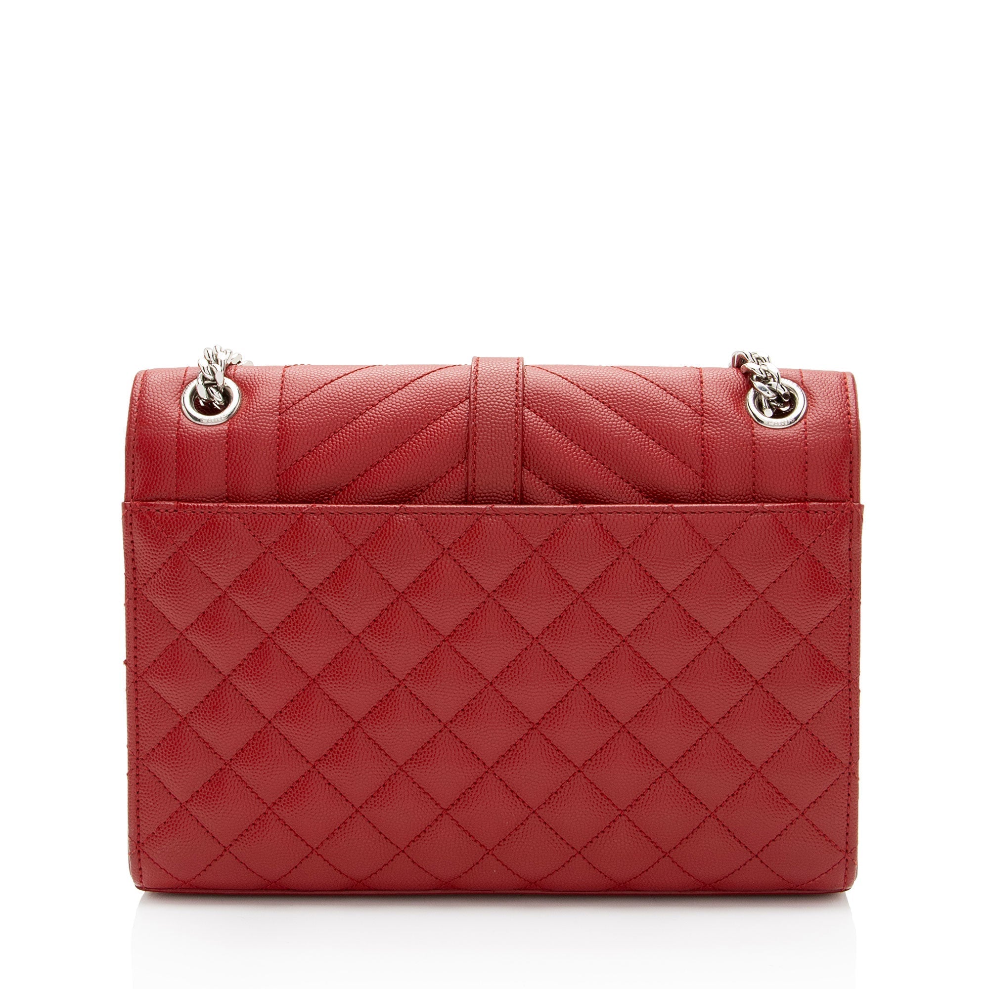 Saint Laurent Mixed Matelasse Grain de Poudre Monogram Medium Shoulder Bag (SHF-2Ox16z)